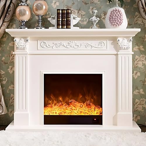 Aihm-Lon Electric Fireplace with Mantel and TV Console