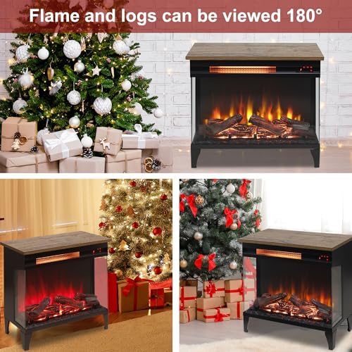 Innoflame 24 Electric Fireplace Heater with Remote and Timer