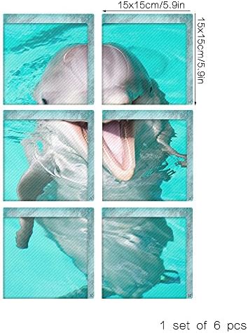AILEGOU 3D Non-Slip Bathtub Stickers with Dolphins