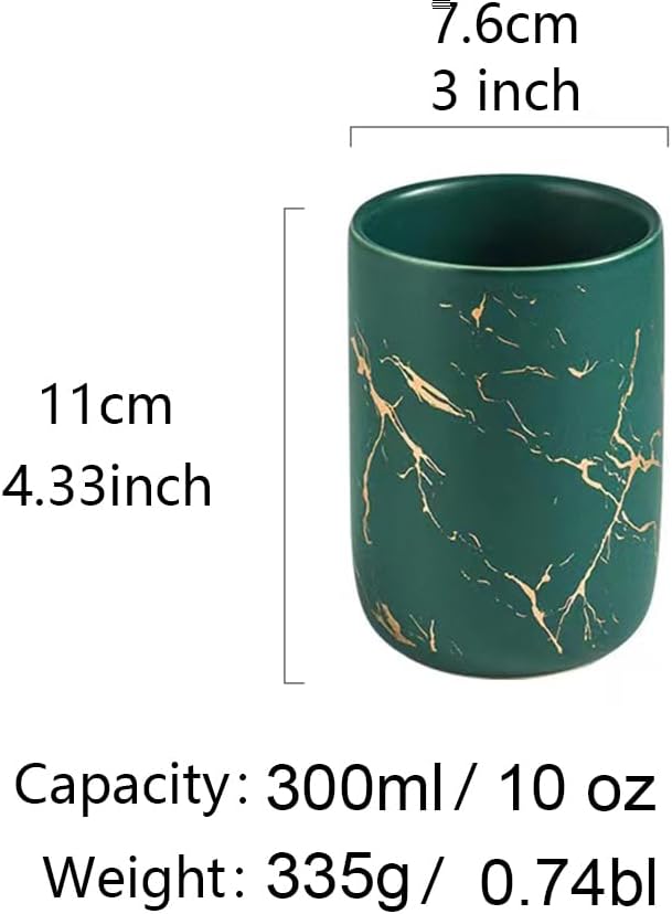 RabyLeo Ceramic Toothbrush Holder Green 1