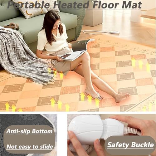 Graphene Electric Heated Rug with Timer 80x160cm