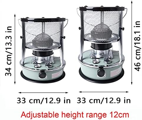 Bcofo Kerosene Heater Stainless Steel Portable Indoor Non Electric