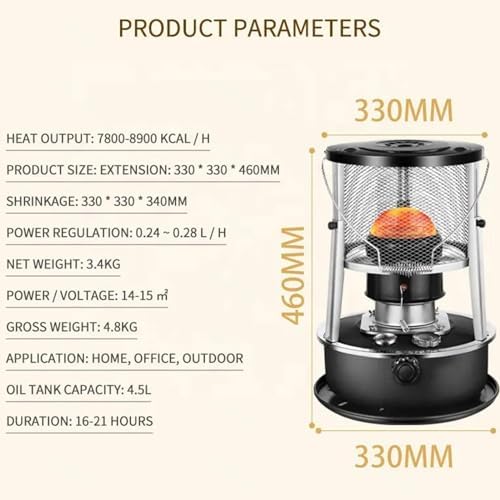 DECORN Kerosene Heater - 2600W Indoor Outdoor Camping Use
