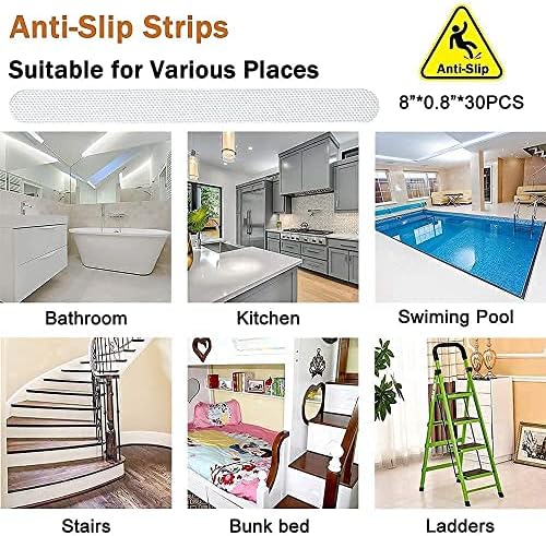V-TOP 2 Pack Tub Stopper with 30 Non Slip Stickers