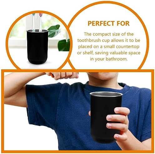 HOLIDYOYO 2-Piece Toothbrush Holder Set Stainless Steel Travel Tumbler
