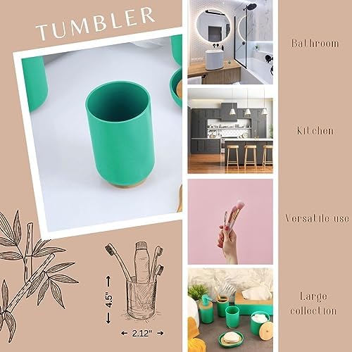 Bamboo-Based Green Padang Tumbler - 10 Fl Oz Toothbrush Holder