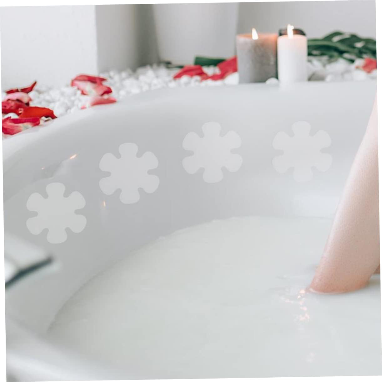 12Pcs Flower Non-Slip Stickers for Bath and Kitchen
