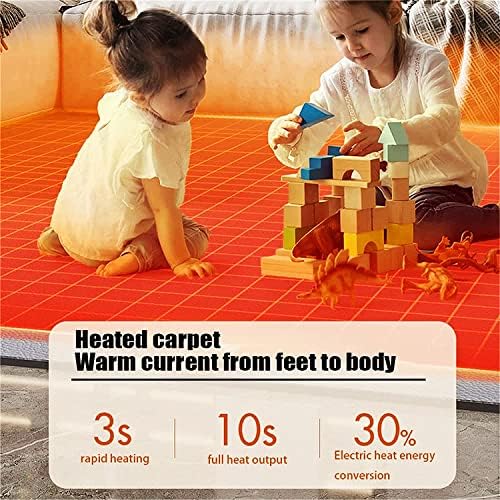 WTTTTW Fast Heating Electric Floor Mat with Timer and Temperature Control