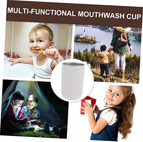 Cabilock 2pcs Stainless Steel Toothbrush Storage Cup for Kids