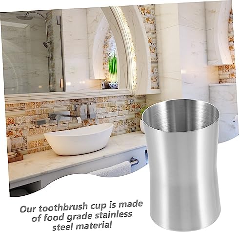 LABRIMP Stainless Toothbrush Holder Mouthwash Cup