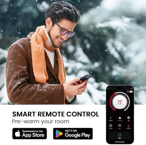 Silonn 50 Smart Electric Fireplace with App Control