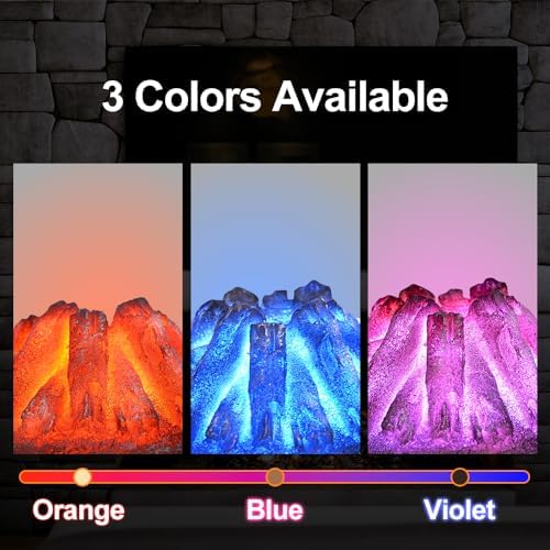 Portable 3-Sided Electric Fireplace Heater with Remote Control and Flame Effects