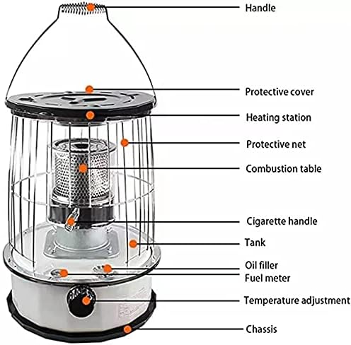 WEBUP 6L Kerosene Heater with Stove Bag and Glass Burner