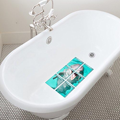 AILEGOU 3D Non-Slip Bathtub Stickers with Dolphins