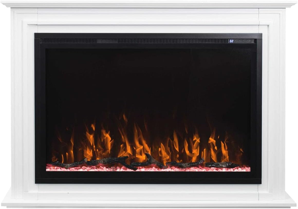 Touchstone Sideline Elite Forte 40 Inch Smart Electric Fireplace with Mantel