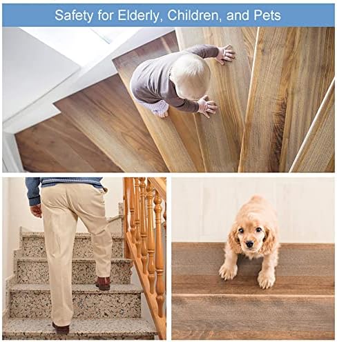 WLWLEO Anti-Slip Stair Treads 15 Pack 4x24in