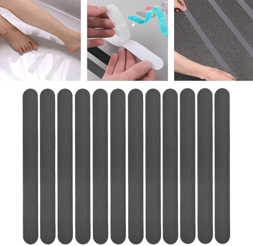 12Pcs Gray Non Slip Stickers for Bath Tub Showers Floors