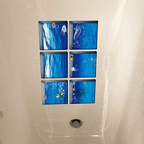 AILEGOU 3D Non-Slip Bathtub Stickers with Fishes