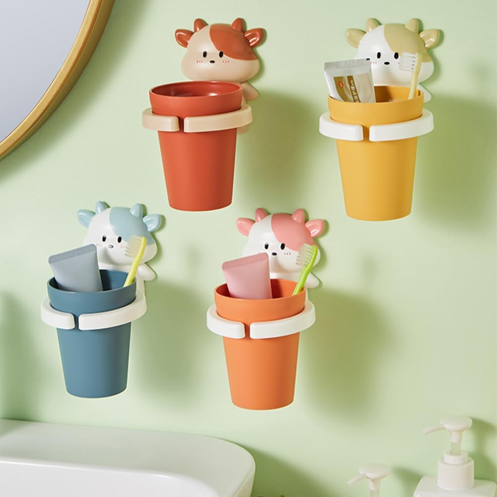Alipis 2Pc Cartoon Toothbrush Cup Holder for Kids