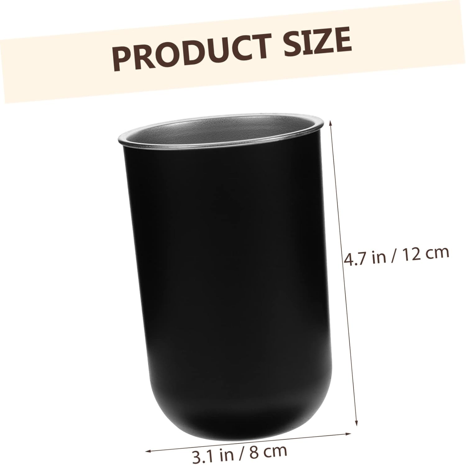 Anneome 2pcs Stainless Steel Toothbrush Holder Cup for Boys and Girls