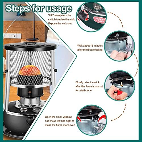 Yufenj Kerosene Heater Indoor Use 46L Portable