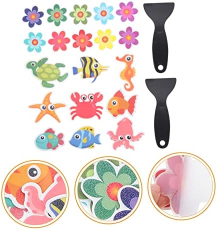 Yardenfun 1Set Life Slip Bathtub Stickers with Scrapers