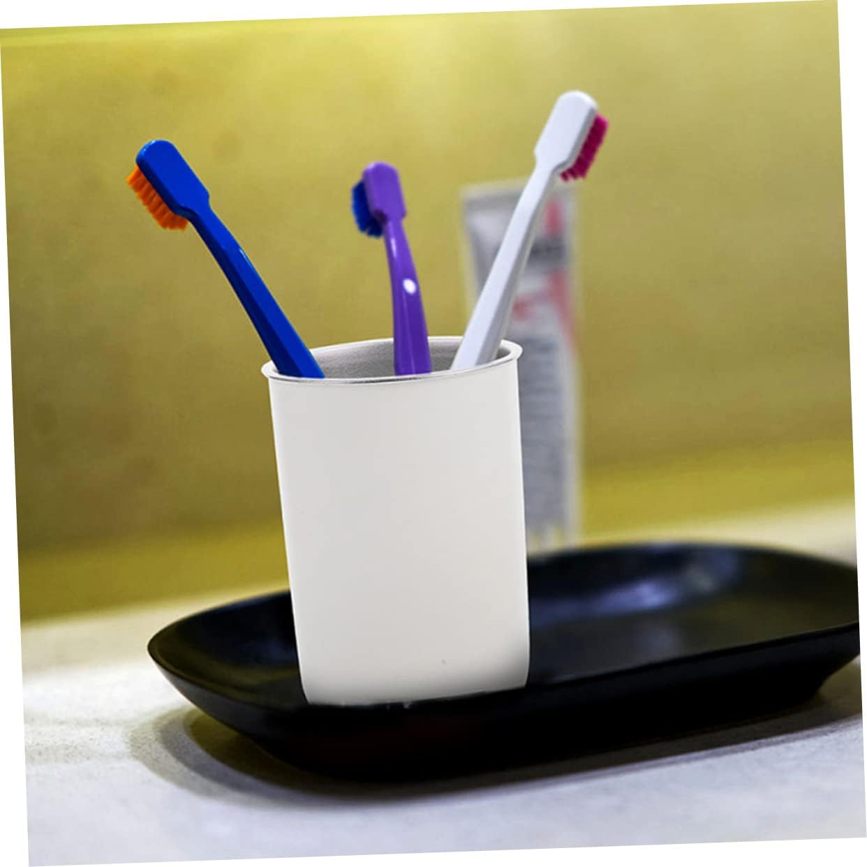 Ciieeo 2pcs Unbreakable Mouthwash Cups for Travel and Bathroom Use