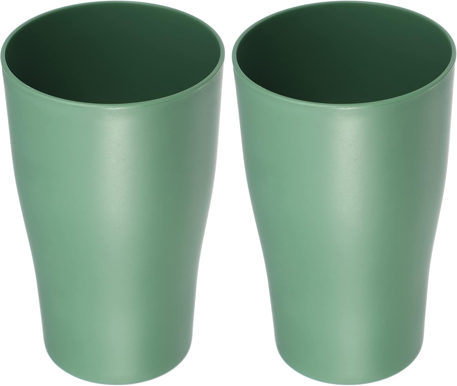 VOCOSTE 2pcs Green Bathroom Toothbrush Tumblers