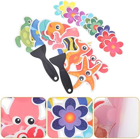 1Set Life Non Slip Bathroom Sticker Decals for Bathtub with Scraper