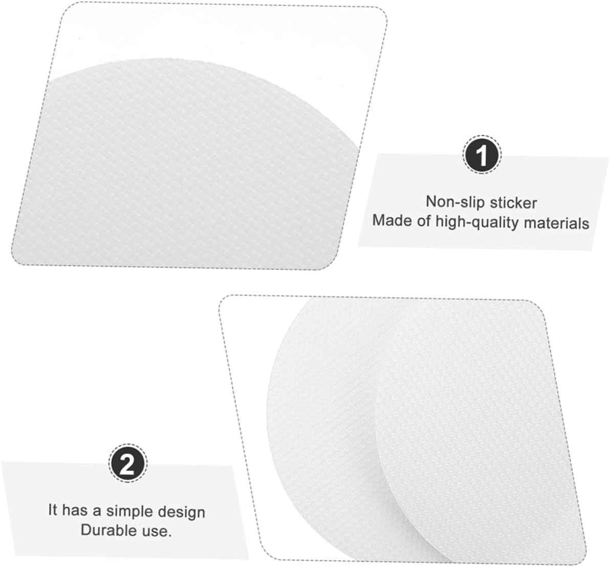 20pcs Round Transparent Non-Slip Bath Stickers