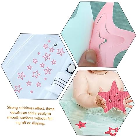 MAGICLULU 12Pcs Star Shape Non-Slip Bathtub Decals