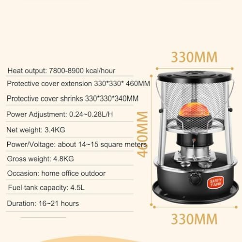 Portable Kerosene Heater for Camping 2600W Powerful 5KG Durable