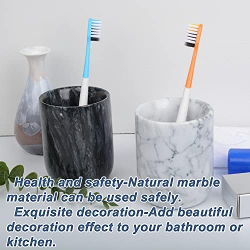 Handmade Marble Toothbrush Holder Black