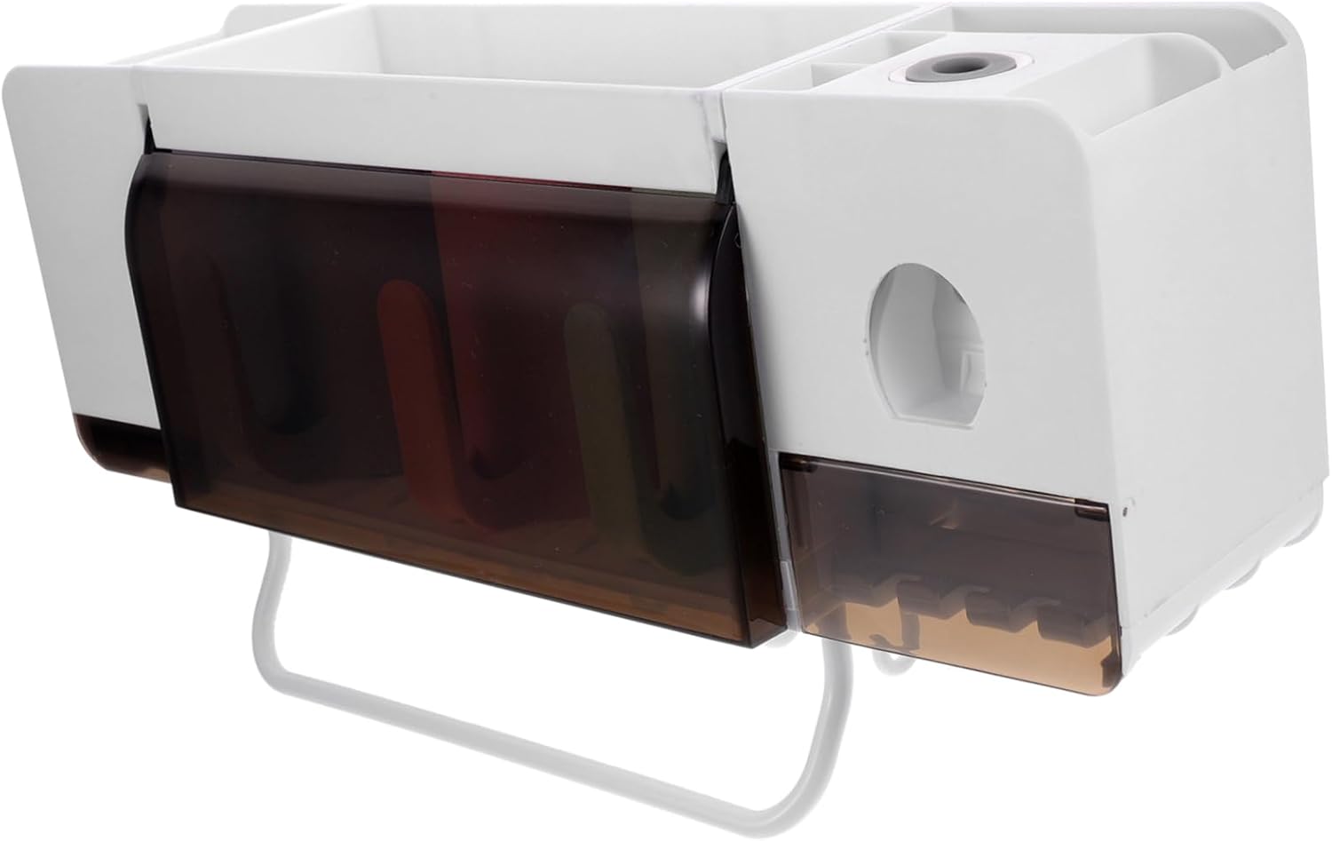 HOOTNEE Multi-Functional Wall-Mounted Toothbrush Holder Organizer