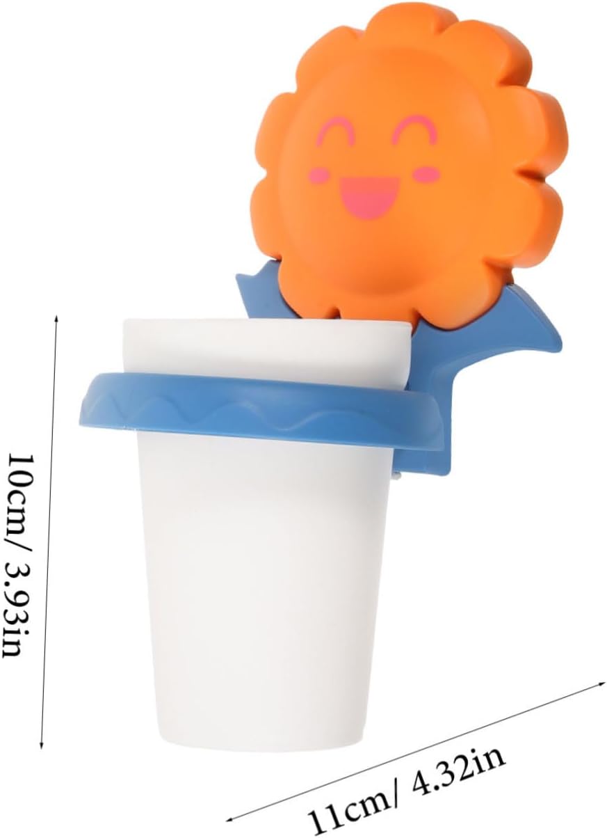 Cartoon Toothbrush Cup Organizer Wall Mount
