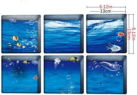 AILEGOU 3D Non-Slip Bathtub Stickers with Fishes