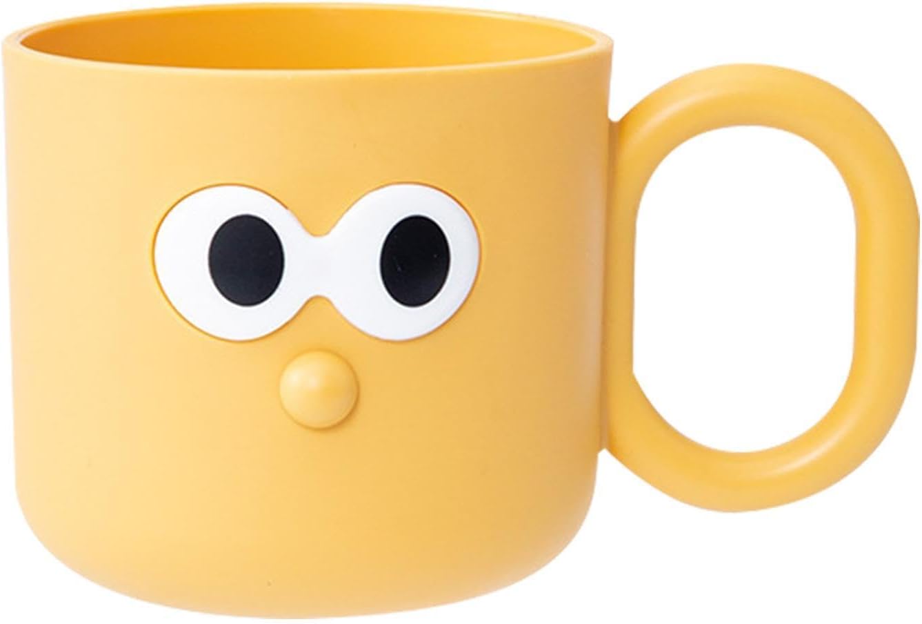 DNCG Cartoon Brush Mug for Kids - Yellow Toothbrush Holder