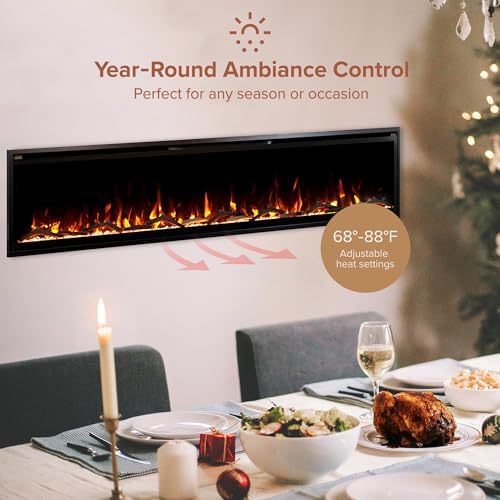Modern Ember Aerus 72 Inch Smart Linear Electric Fireplace 1