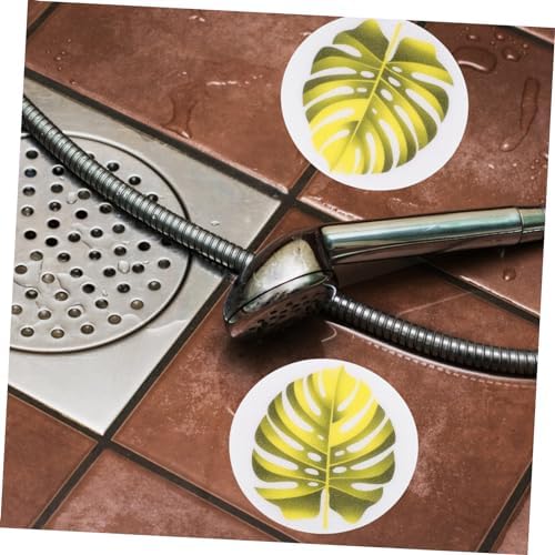 PRETYZOOM 1 Set Leaf Design Anti-Slip Bath Stickers