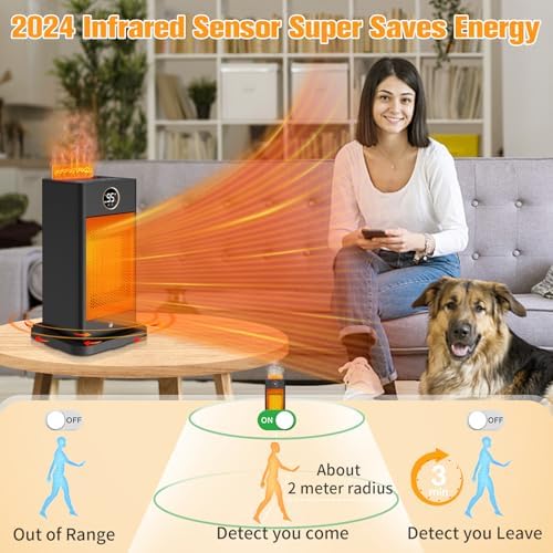 Verminget 1500W PTC Space Heater with Humidifier and 3D Flame Effect