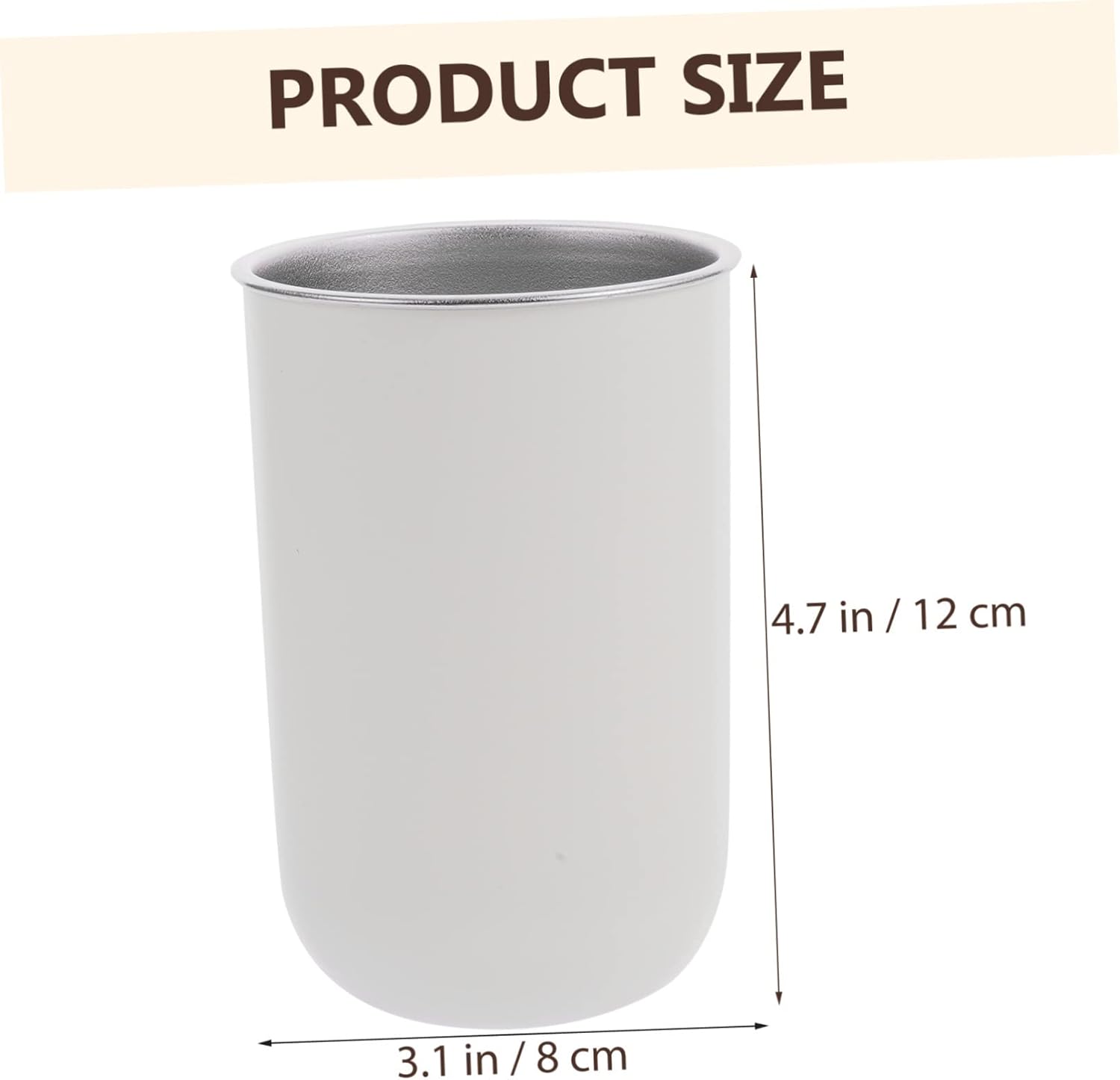 PAMINGONO Multi-Functional Stainless Steel Bathroom Cup for Toothbrush Storage