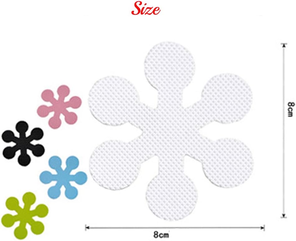 Flower Shape Luminous Non-Slip Bathroom Stickers 12 Pcs