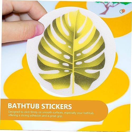 SOPOTUTU Leaf Shape Non-Slip Bathtub Stickers