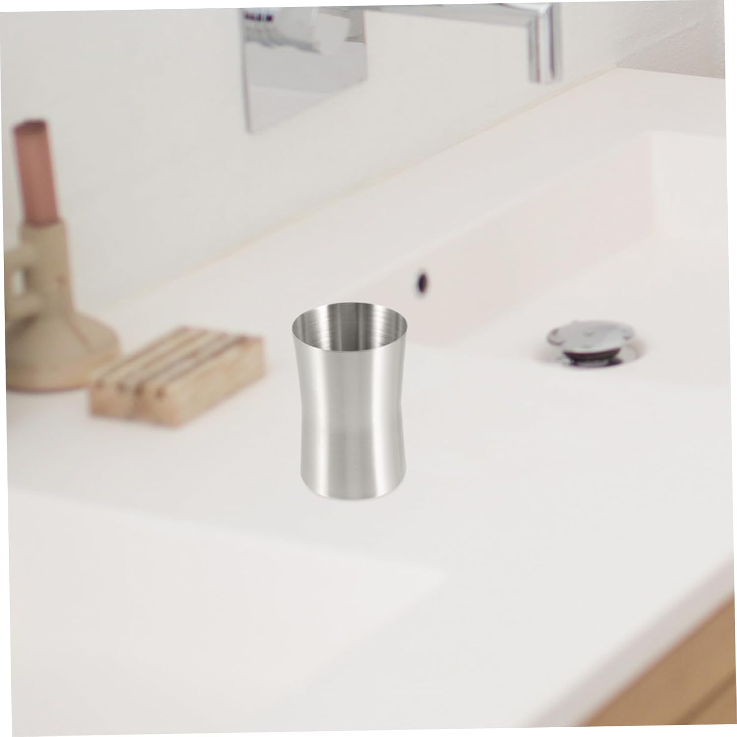 Stainless Steel Reusable Bathroom Toothbrush Holder Cup