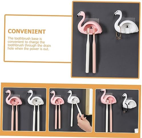 Homoyoyo Pink Flamingo Electric Toothbrush Wall Mount Holder 1