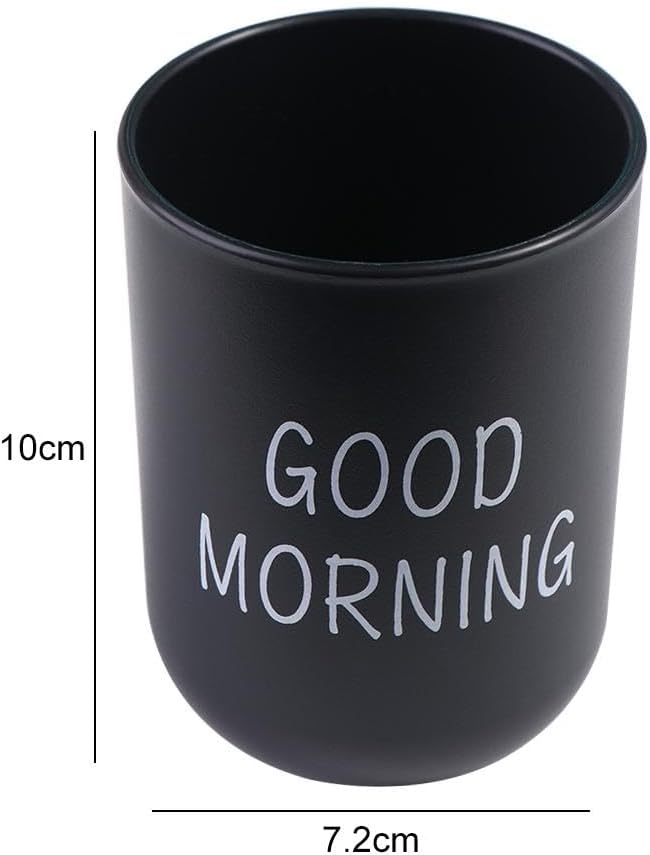 Portable Plastic Toothbrush Holder with Cup Storage - Green