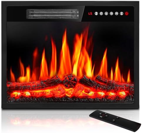 PRETZI 23 Inch Electric Fireplace with Remote Touch Screen 1