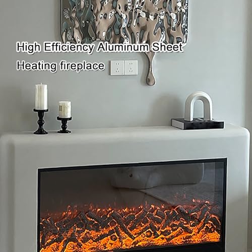 ZXDRYBHD Electric Fireplace Heater with Realistic Fire 80cm