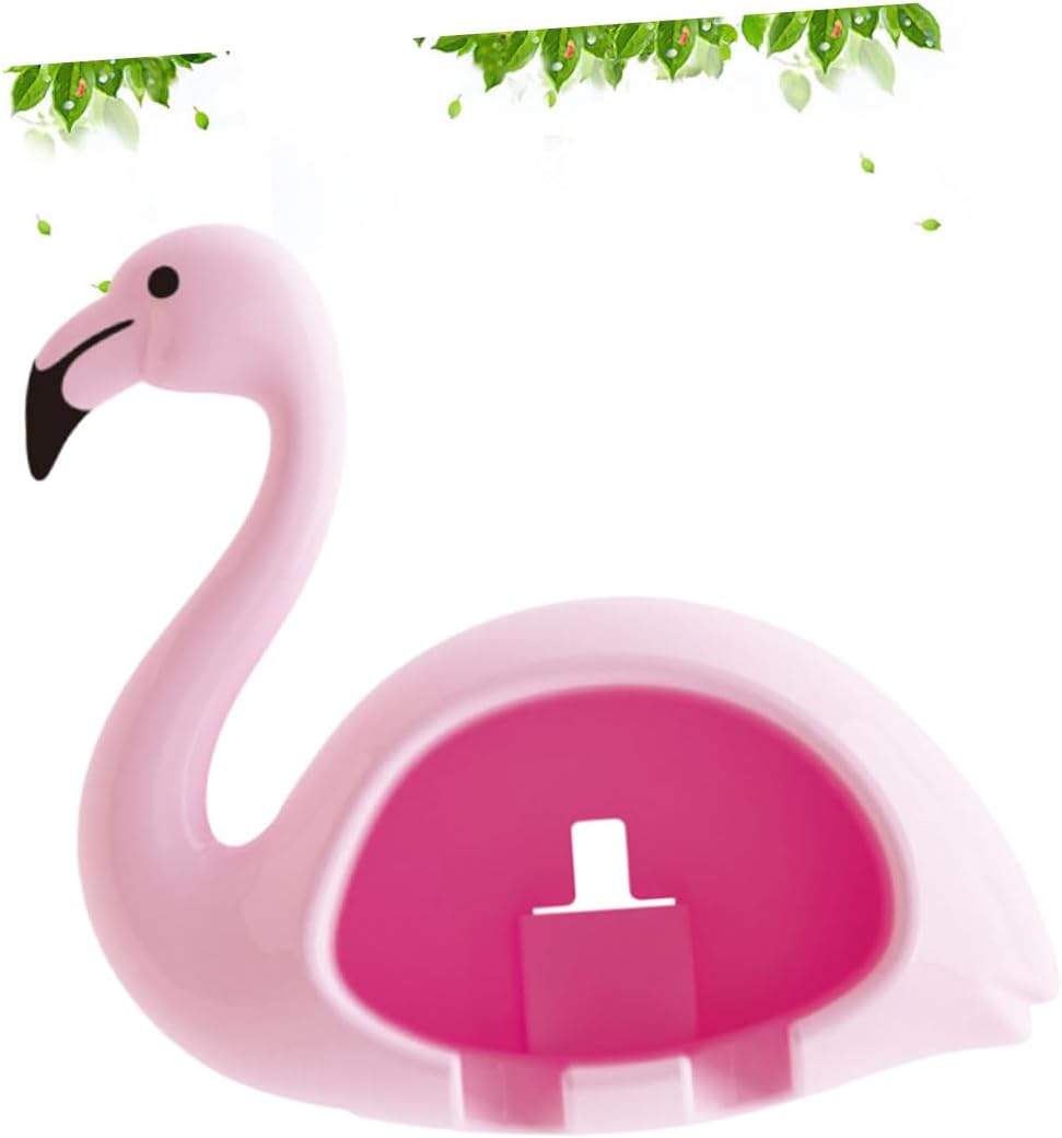 Garneck Wall Toothbrush Holder with Flamingo Design