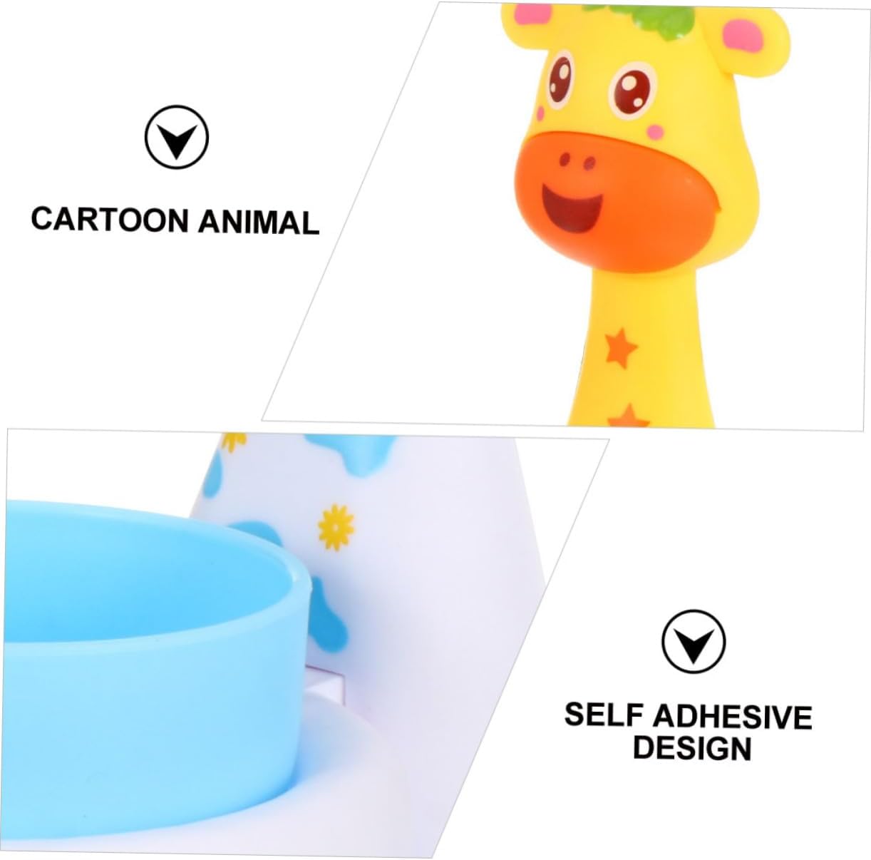 2 Sets Cartoon Animal Toothbrush Holder for Bathroom